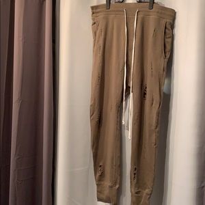 Zara men’s distressed drop crotch US L jogger